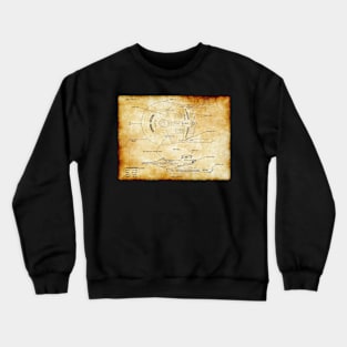 Parchment Showing U.S.S. Avenger Star Ship Crewneck Sweatshirt